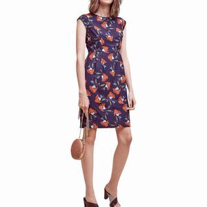 ANTHROPOLOGIE Maeve Size 4 Petiola Floral Sheath Dress Office Summer Work